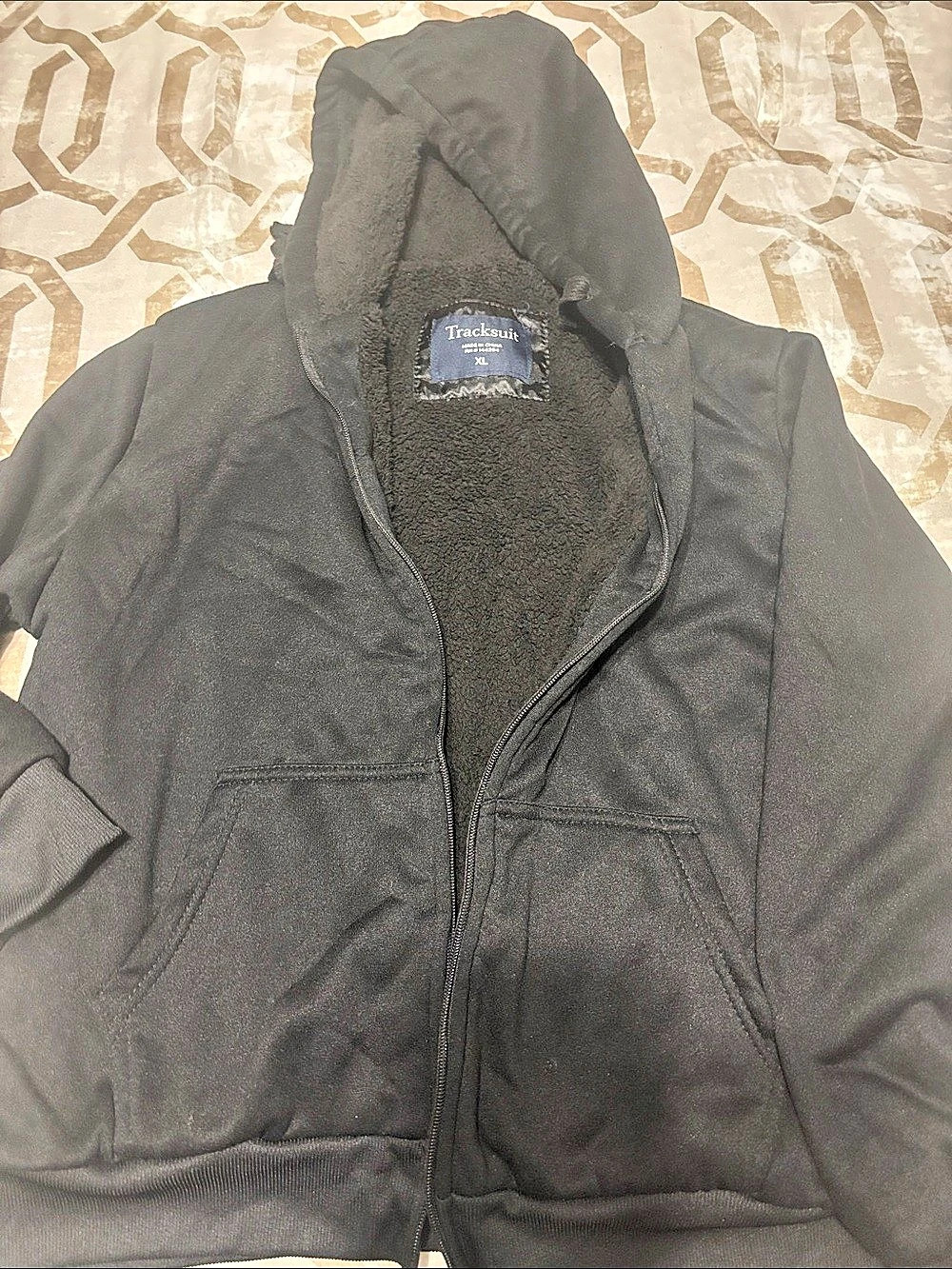 Tracksuit Black Hooded Jacket XL